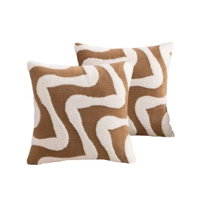 Abstract Tufted Cushion Cover – Soft Wave Decorative Throw Pillow Cover
