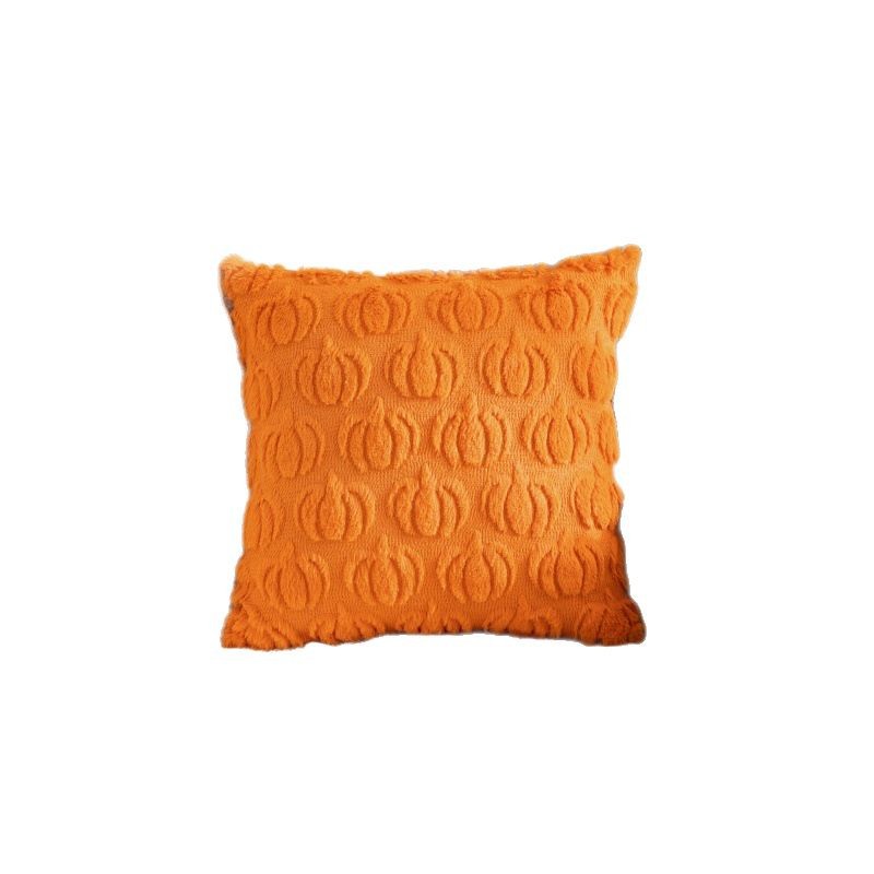 Pumpkin Pattern Tufted Cushion Cover – Autumn & Halloween Decorative Throw Pillow Cover