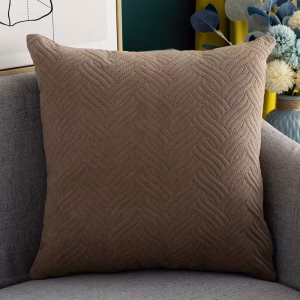 Quilted Corduroy Cushion Cover – Soft Textured Decorative Throw Pillow Cover