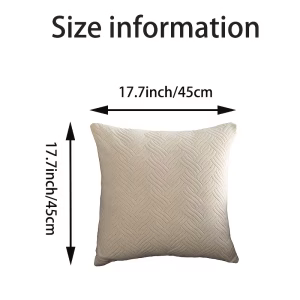 Quilted Corduroy Cushion Cover – Soft Textured Decorative Throw Pillow Cover