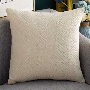 Quilted Corduroy Cushion Cover – Soft Textured Decorative Throw Pillow Cover