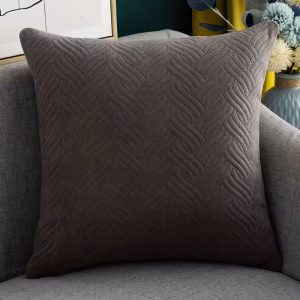 Quilted Corduroy Cushion Cover – Soft Textured Decorative Throw Pillow Cover