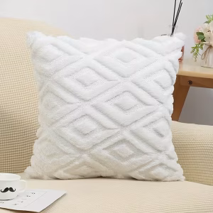 Tufted Plush Cushion Cover – Soft Geometric Decorative Throw Pillow Cover