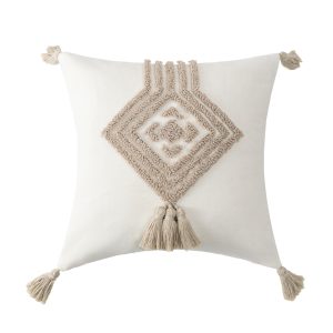 Boho Tasseled Geometric Decorative Cushion Cover