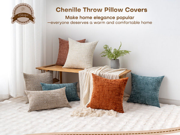 Modern Chenille Textured Decorative Cushion Cover
