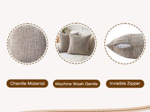 Modern Chenille Textured Decorative Cushion Cover